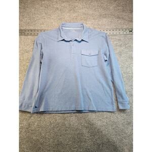 Untuck It Light Blue long sleeve Henley shirt - size XL